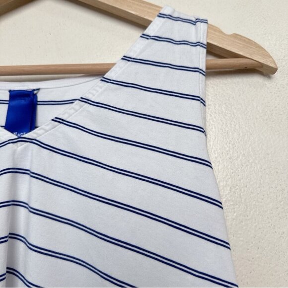 Kit And Ace Womens Small Striped Sleeveless Tank Top White and Blue - Picture 7 of 12